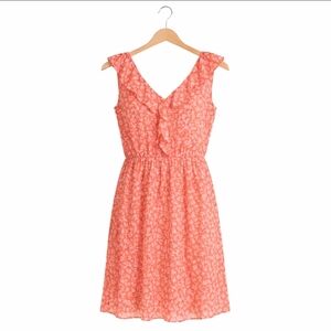 Alyx Coral Floral Flowy Ruffled Summer Dress Size 18